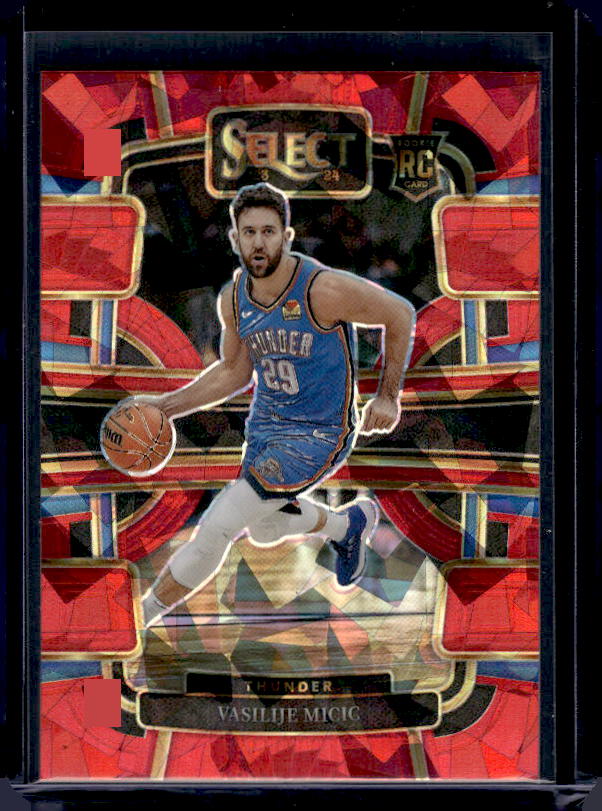 2023-24 Panini Select #92 Vasilije Micic Red Cracked Ice Prizms