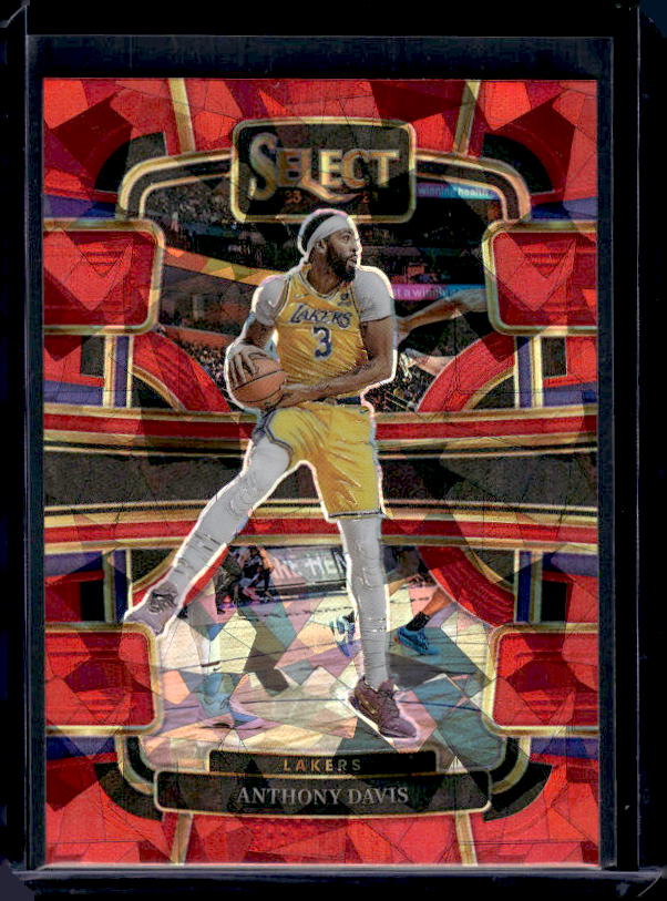 2023-24 Panini Select #20 Anthony Davis Red Cracked Ice Prizms