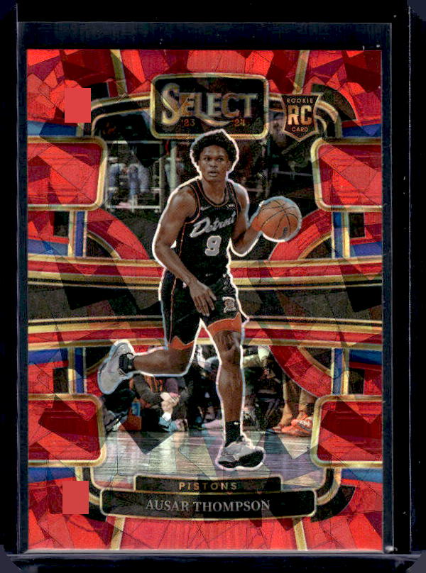 2023-24 Panini Select #95 Ausar Thompson Red Cracked Ice Prizms