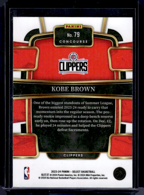 2023-24 Panini Select #79 Kobe Brown