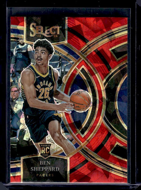 2023-24 Panini Select #105 Ben Sheppard Red Cracked Ice Prizms