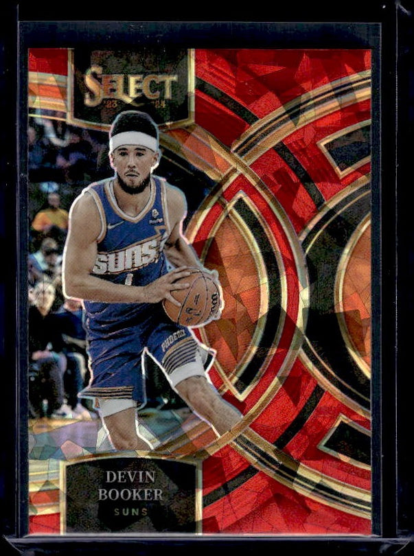 2023-24 Panini Select #143 Devin Booker Red Cracked Ice Prizms