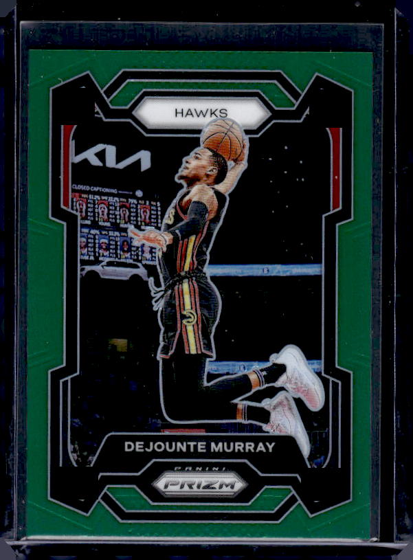 2023-24 Panini Prizm #112 Dejounte Murray Prizms Green