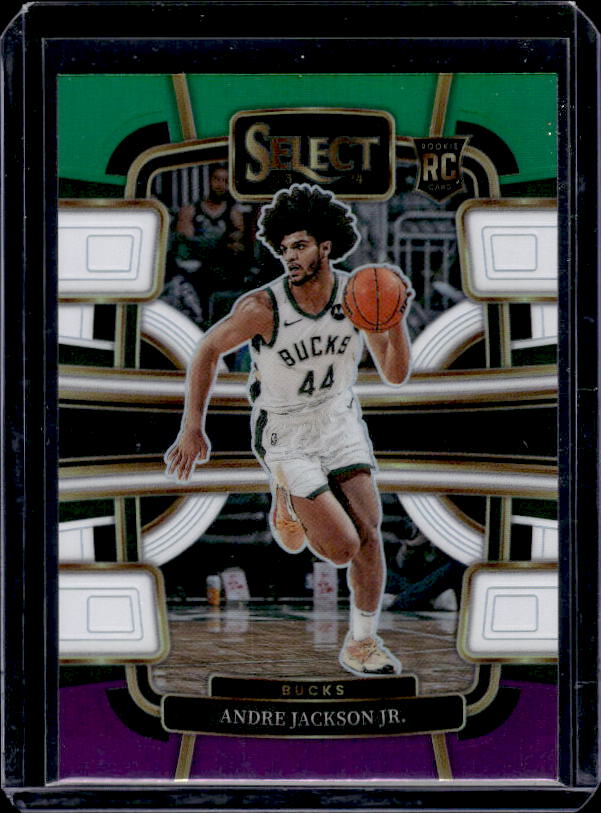 2023-24 Panini Select #98 Andre Jackson Jr. Green White Purple Prizms