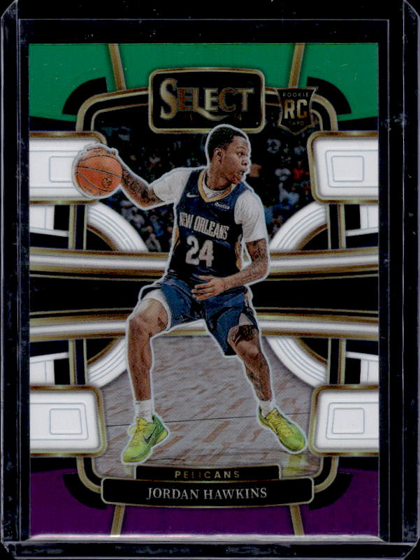 2023-24 Panini Select #72 Jordan Hawkins Green White Purple Prizms