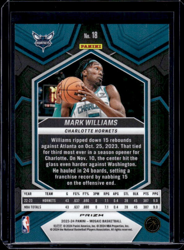 2023-24 Panini Mosaic #18 Mark Williams Green