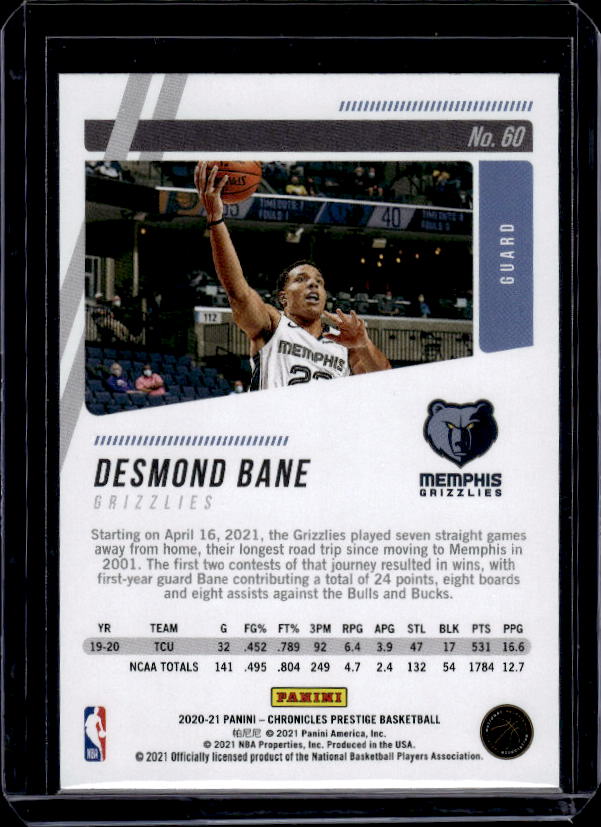 2020-21 Panini Chronicles #60 Desmond Bane