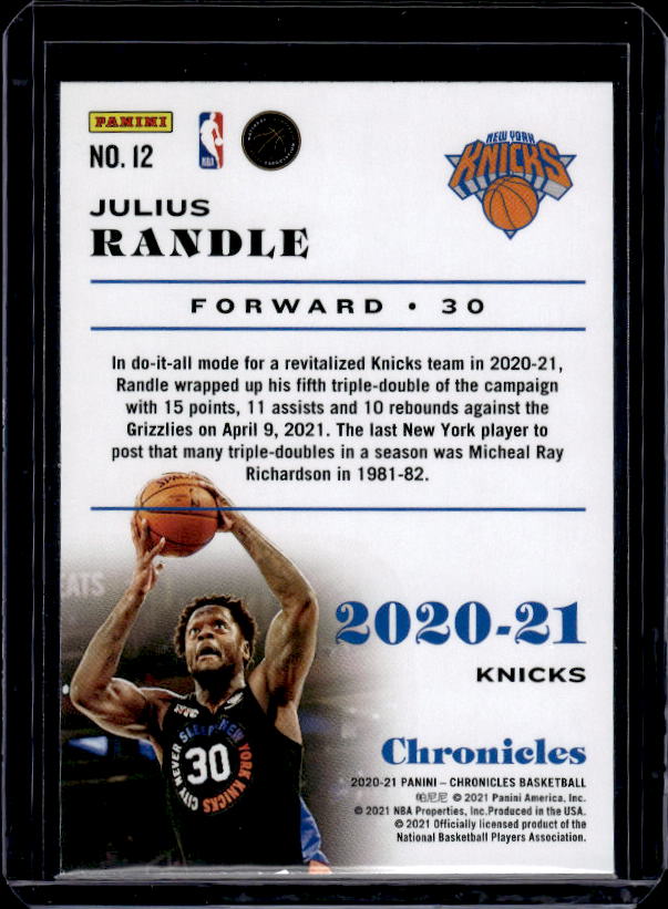 2020-21 Panini Chronicles #12 Julius Randle