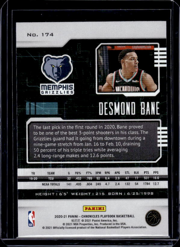 2020-21 Panini Chronicles #174 Desmond Bane