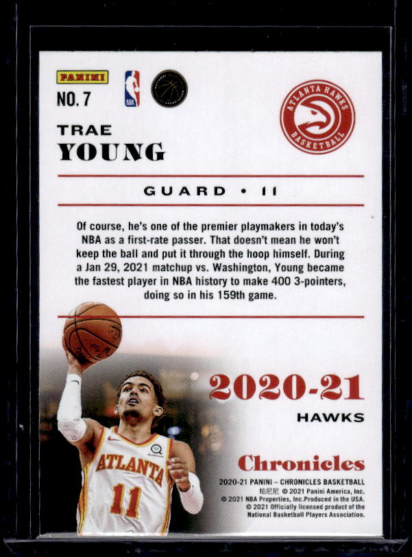 2020-21 Panini Chronicles #7 Trae Young