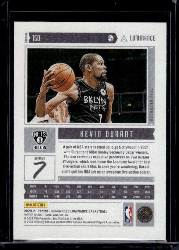 2020-21 Panini Chronicles #150 Kevin Durant