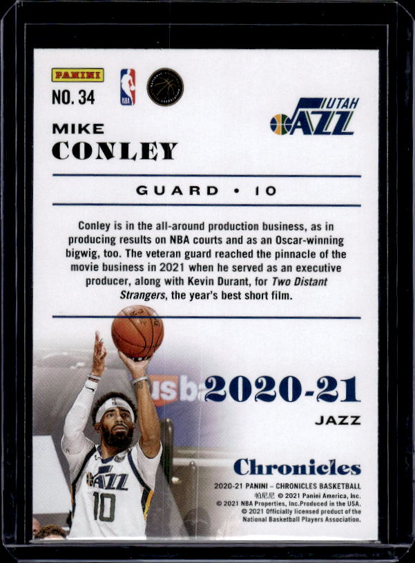 2020-21 Panini Chronicles #34 Mike Conley
