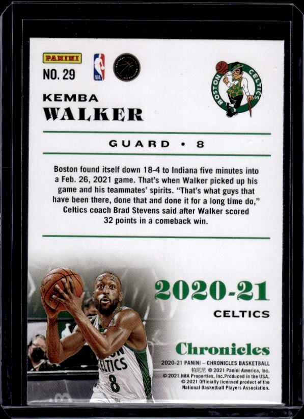 2020-21 Panini Chronicles #29 Kemba Walker