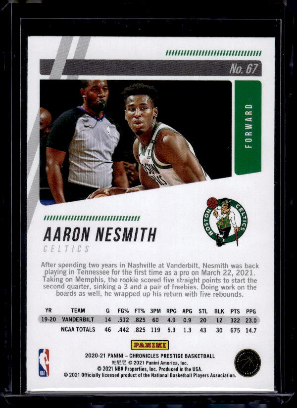 2020-21 Panini Chronicles #67 Aaron Nesmith