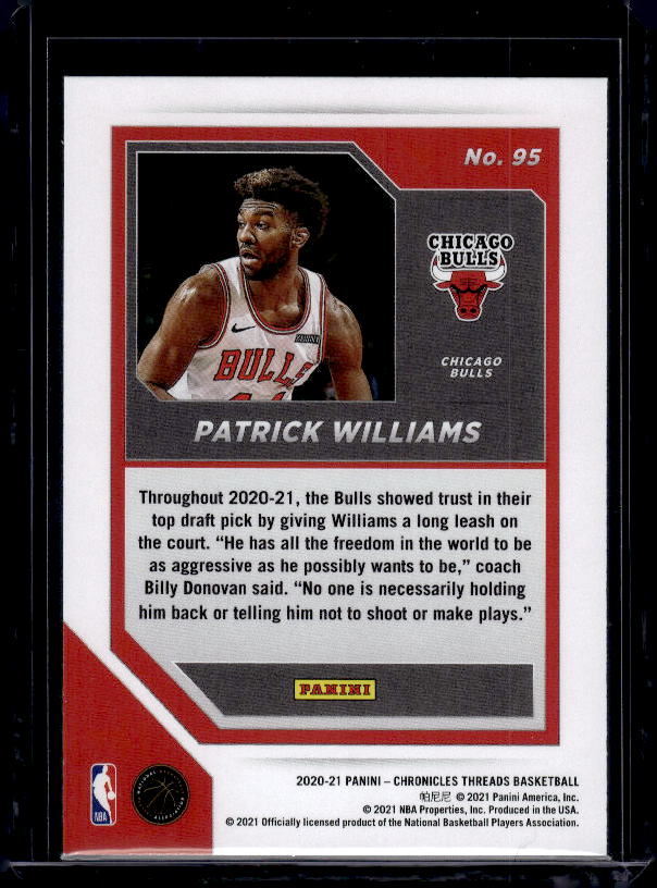 2020-21 Panini Chronicles #95 Patrick Williams