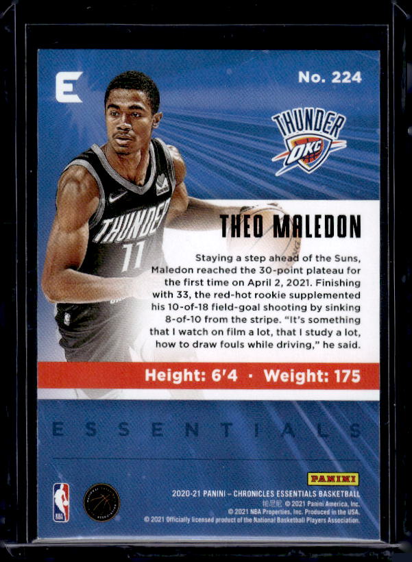 2020-21 Panini Chronicles #224 Theo Maledon