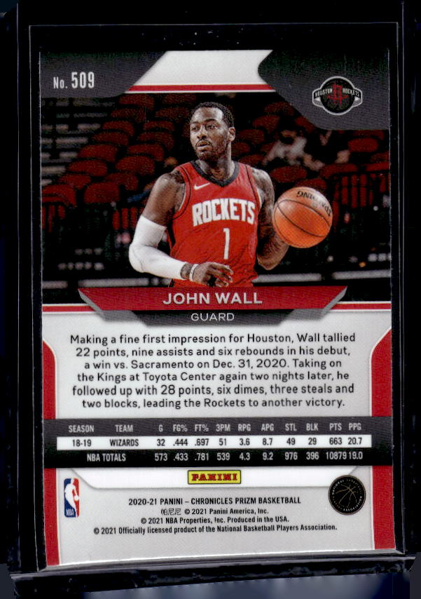 2020-21 Panini Chronicles #509 John Wall