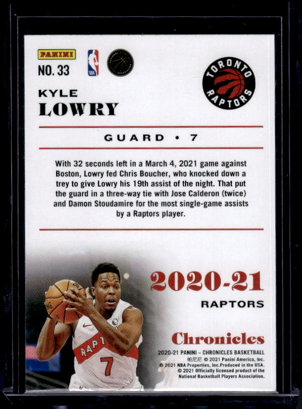 2020-21 Panini Chronicles #33 Kyle Lowry