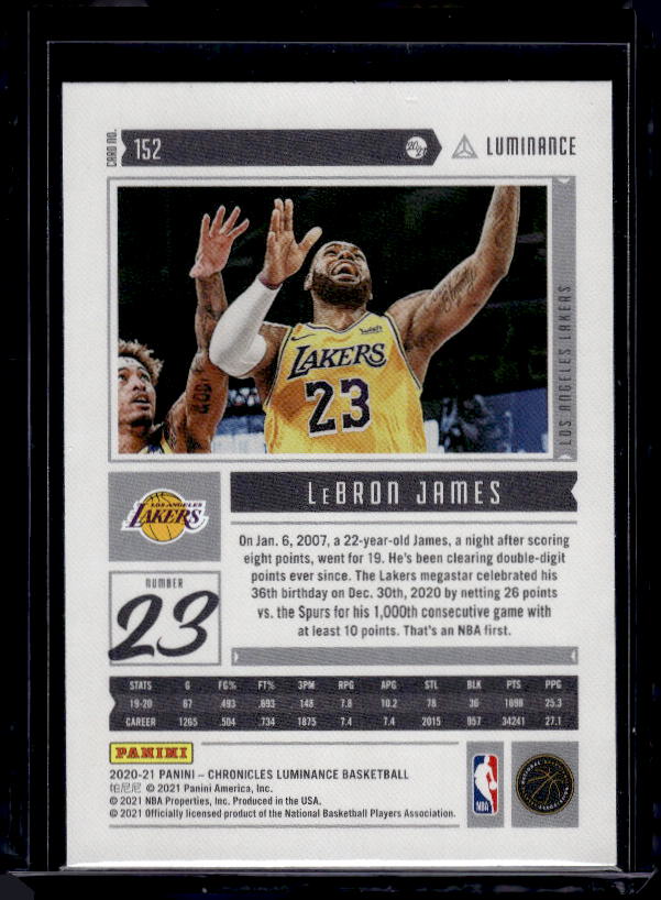2020-21 Panini Chronicles #152 LeBron James
