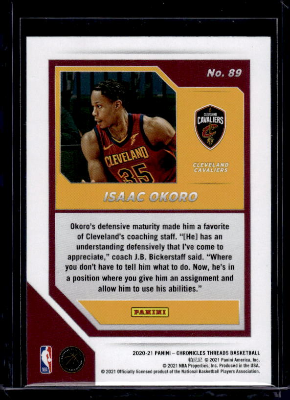 2020-21 Panini Chronicles #89 Isaac Okoro