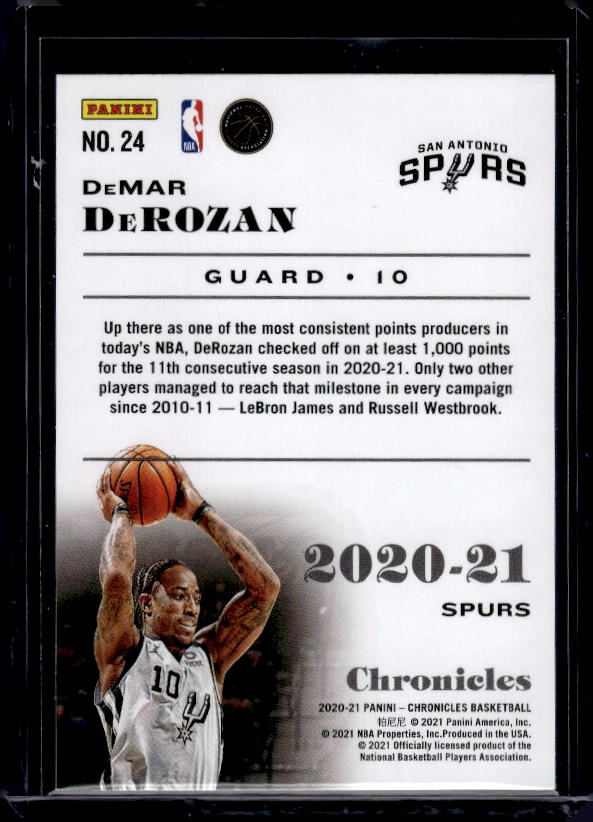 2020-21 Panini Chronicles #24 DeMar DeRozan