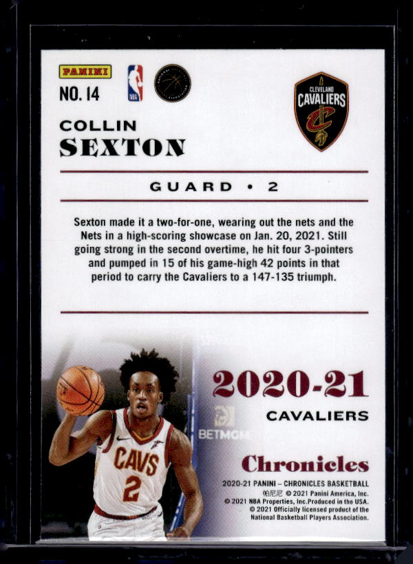 2020-21 Panini Chronicles #14 Collin Sexton