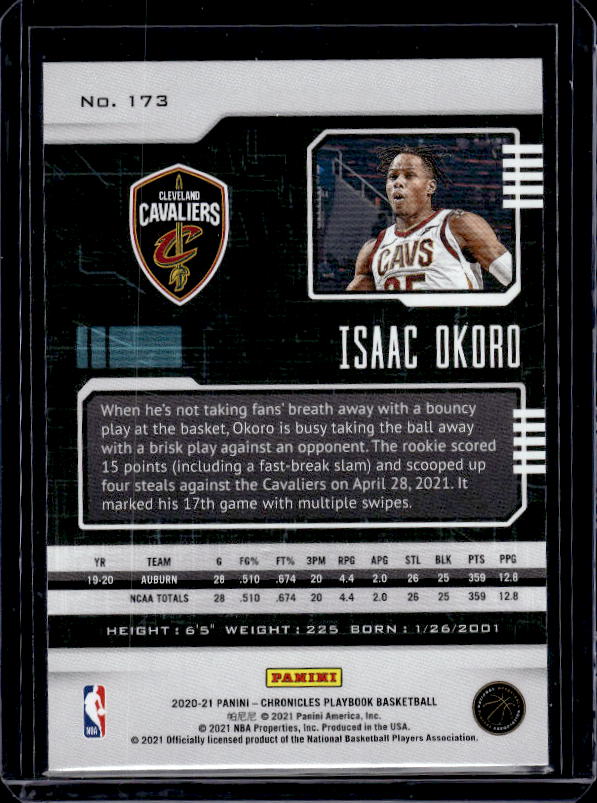 2020-21 Panini Chronicles #173 Isaac Okoro