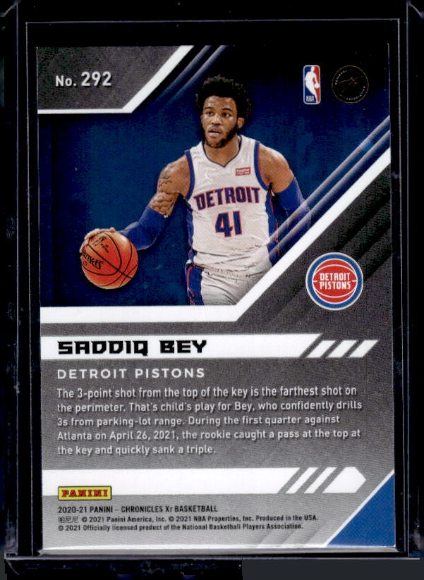 2020-21 Panini Chronicles #292 Saddiq Bey