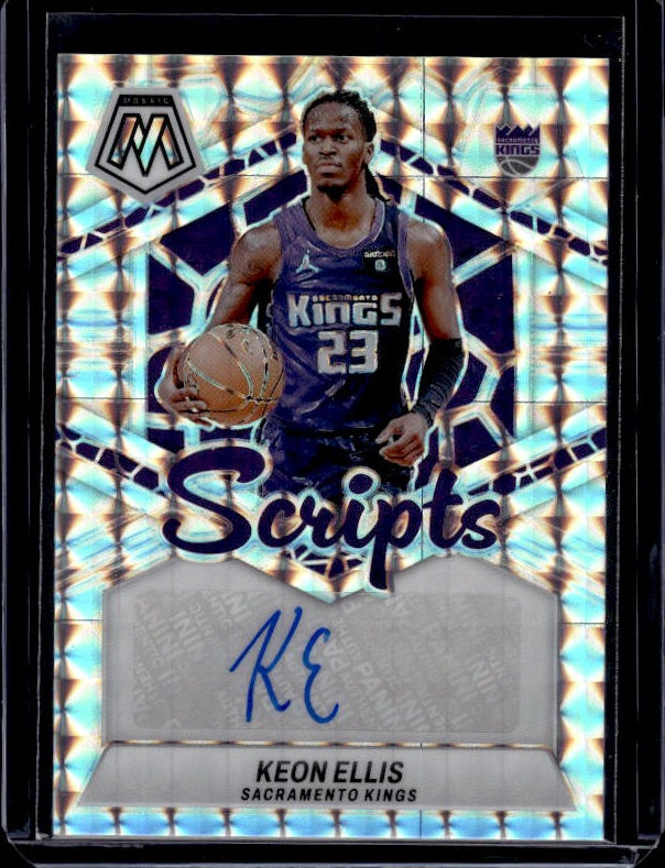 2023-24 Panini Mosaic #MS-KES Keon Ellis Scripts