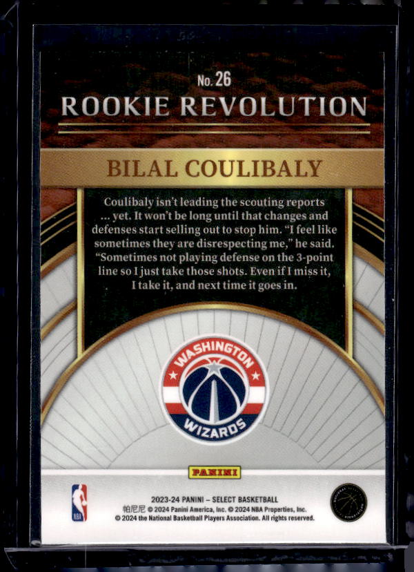 2023-24 Panini Select #26 Bilal Coulibaly