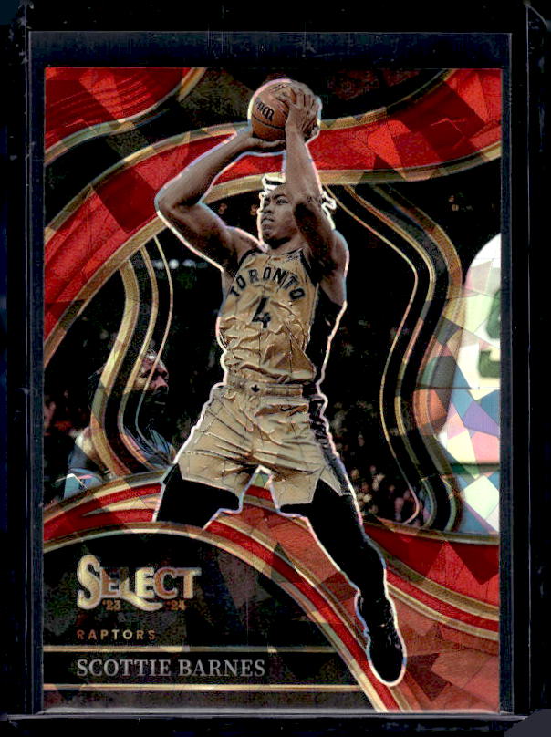 2023-24 Panini Select #254 Scottie Barnes Red Cracked Ice Prizms