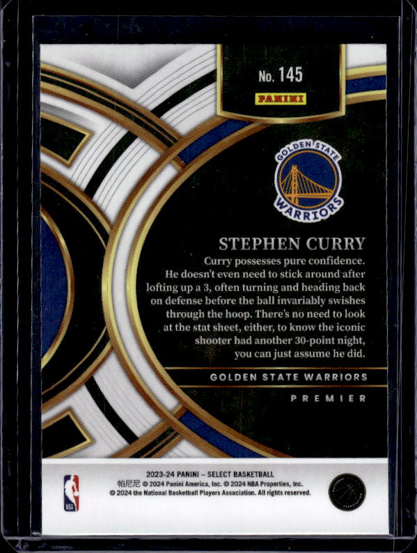 2023-24 Panini Select #145 Stephen Curry Blue (Retail Base)
