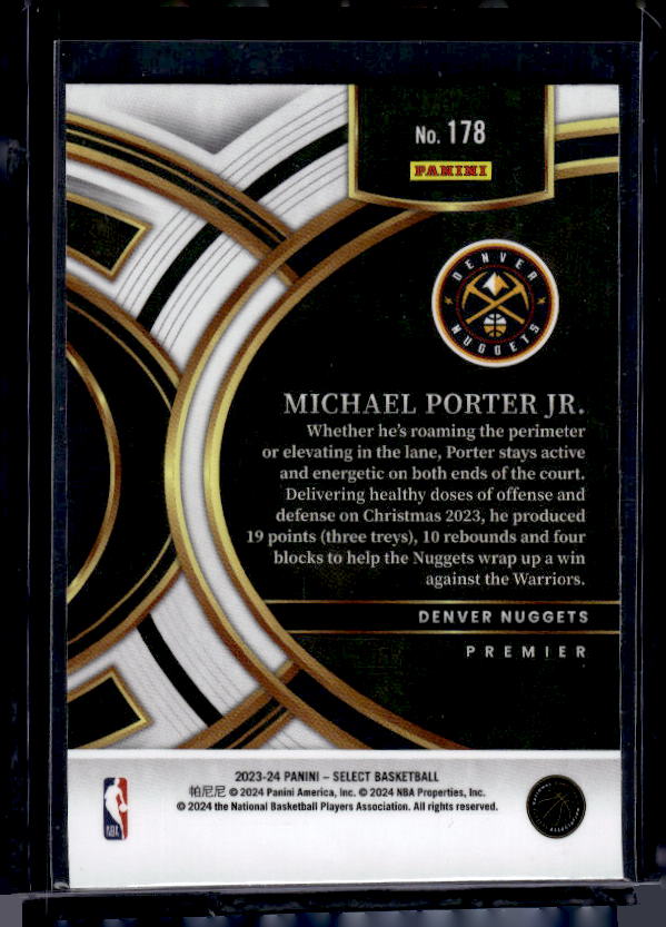 2023-24 Panini Select #178 Michael Porter Jr. Blue (Retail Base)