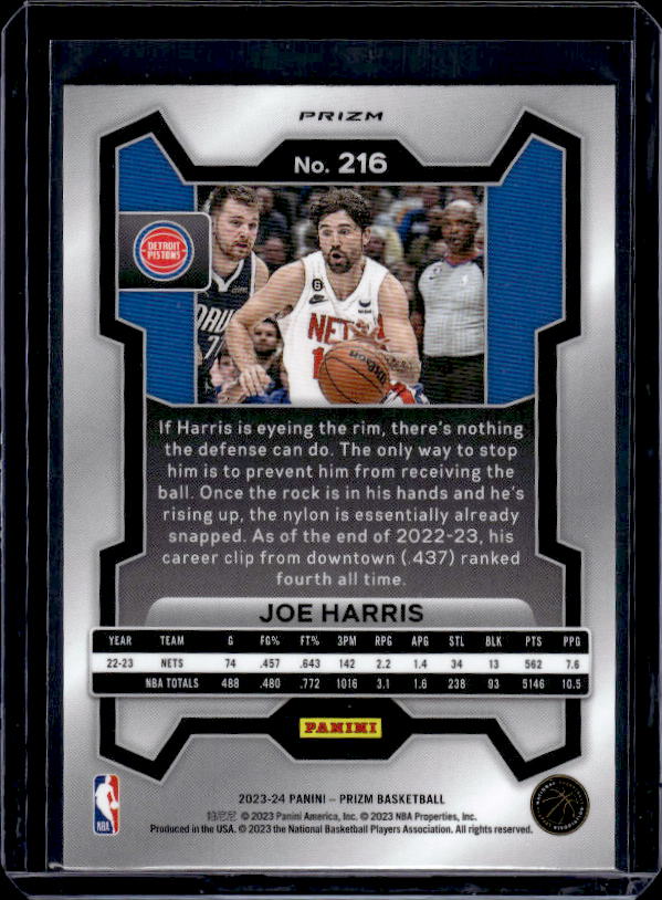 2023-24 Panini Prizm #216 Joe Harris Prizms Red White and Blue
