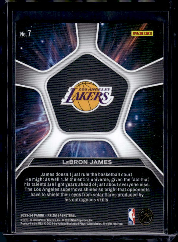 2023-24 Panini Prizm #7 LeBron James Deep Space