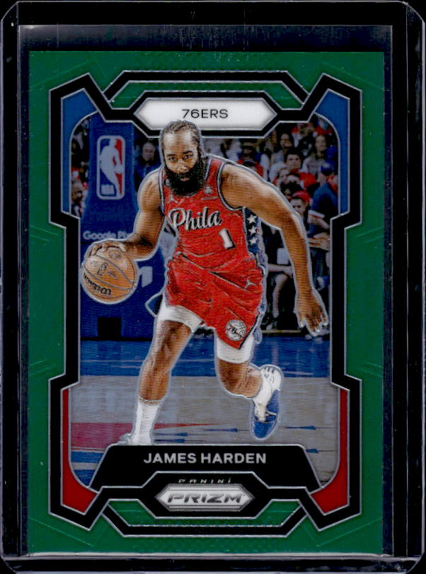 2023-24 Panini Prizm #98 James Harden Prizms Green