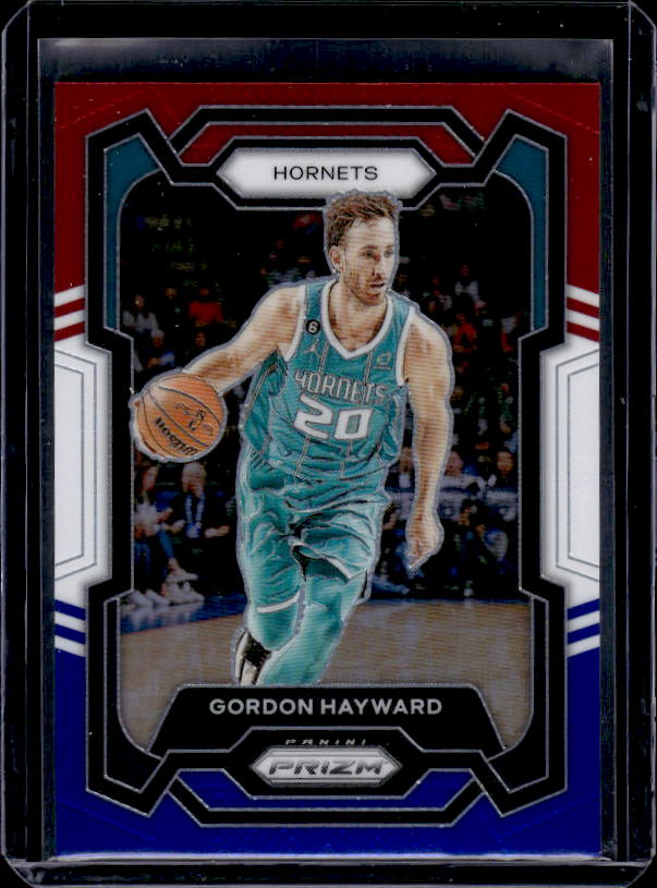 2023-24 Panini Prizm #251 Gordon Hayward Prizms Red White and Blue