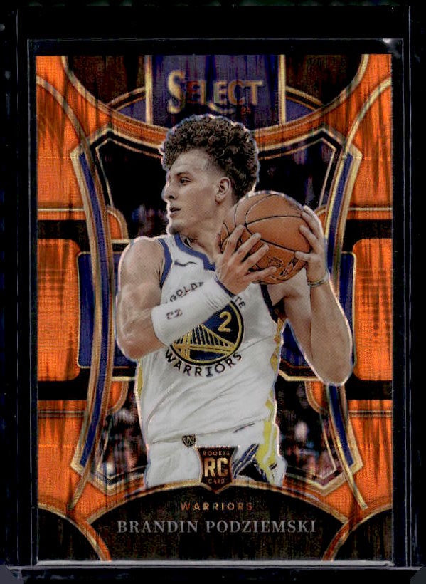 2023-24 Panini Select #319 Brandin Podziemski Orange Flash Prizms
