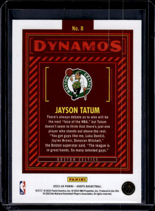 2023-24 Hoops #8 Jayson Tatum Dynamos Holo