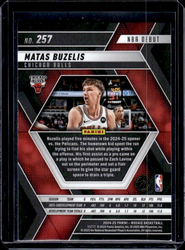 2024-25 Panini Mosaic #257 Matas Buzelis