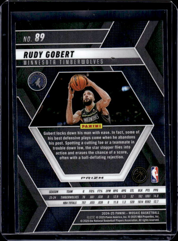2024-25 Panini Mosaic #89 Rudy Gobert Mosaic