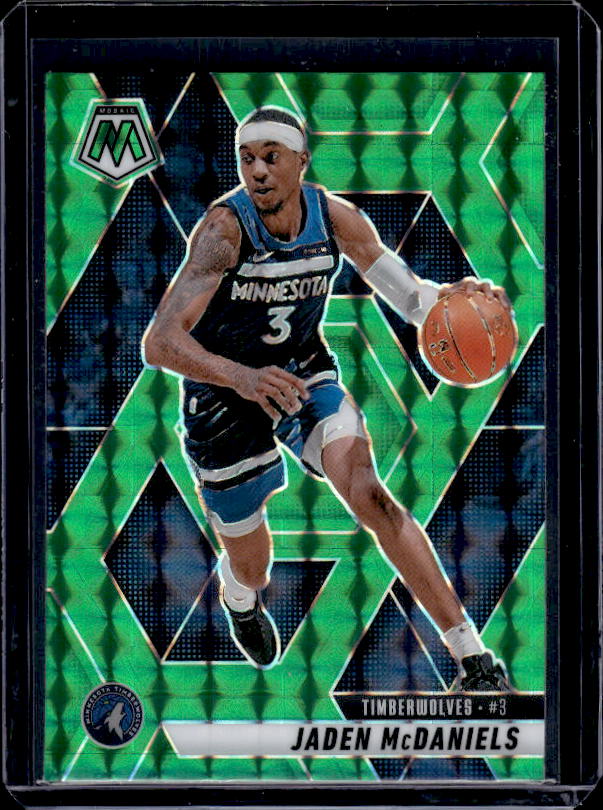 2024-25 Panini Mosaic #101 Jaden McDaniels Green Mosaic