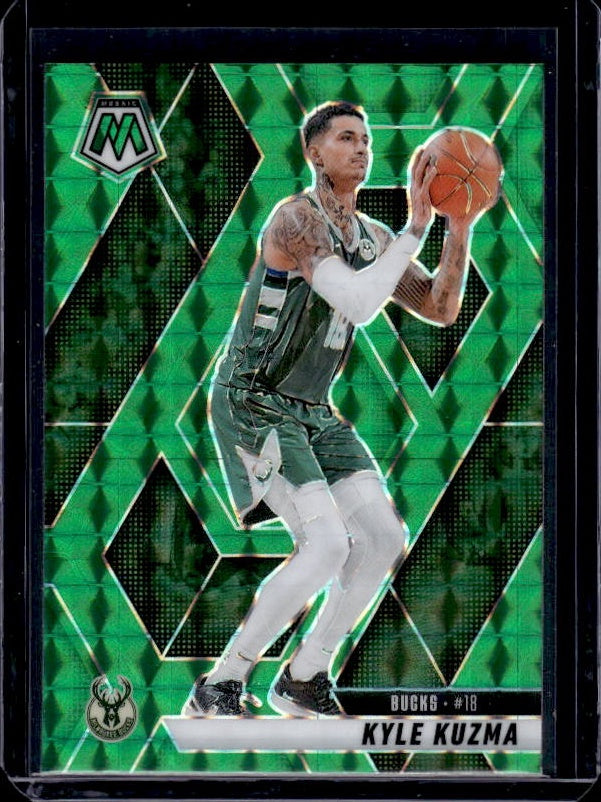 2024-25 Panini Mosaic #142 Kyle Kuzma Green Mosaic