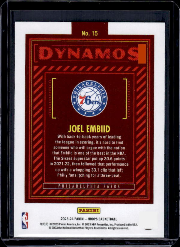 2023-24 Hoops #15 Joel Embiid Dynamos