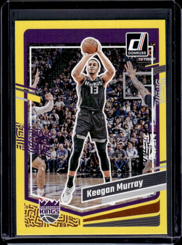 2023-24 Donruss #32 Keegan Murray Yellow Flood