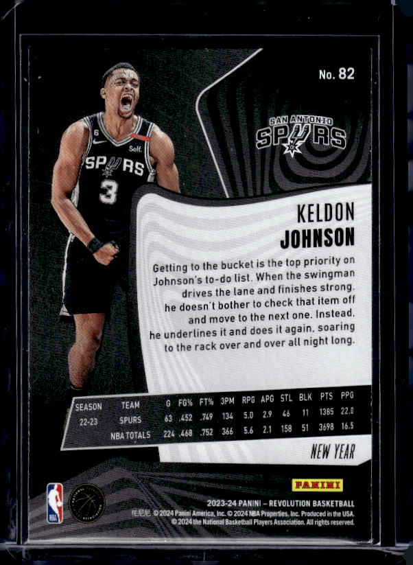 2023-24 Panini Revolution #82 Keldon Johnson Chinese New Year