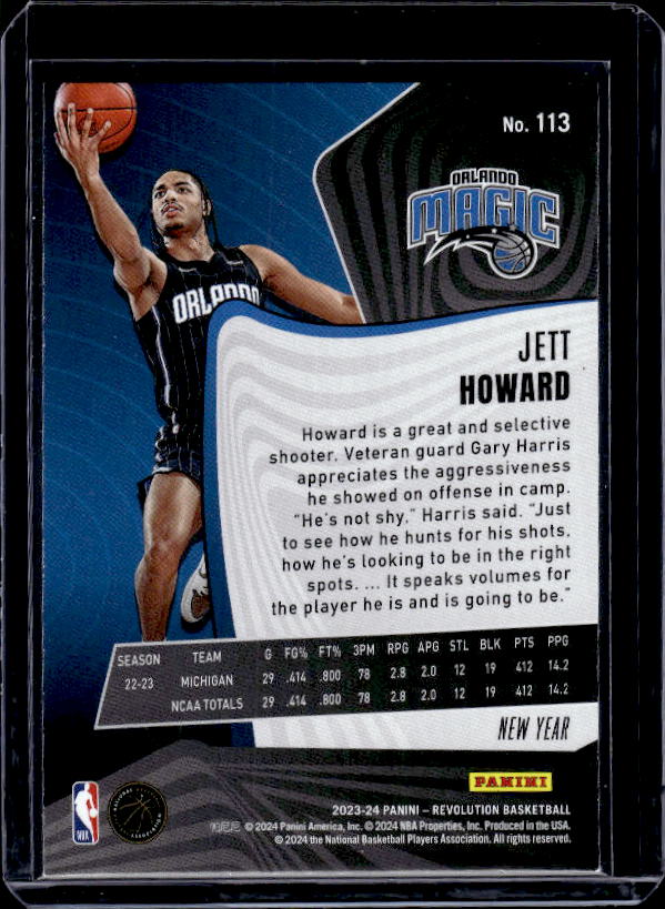 2023-24 Panini Revolution #113 Jett Howard Chinese New Year