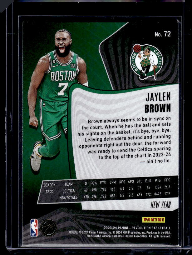 2023-24 Panini Revolution #72 Jaylen Brown Chinese New Year