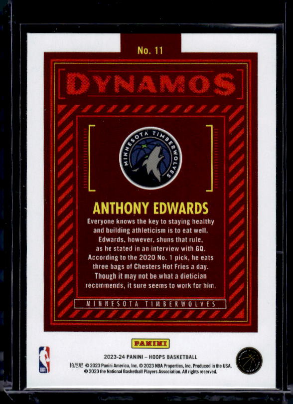 2023-24 Hoops #11 Anthony Edwards Dynamos