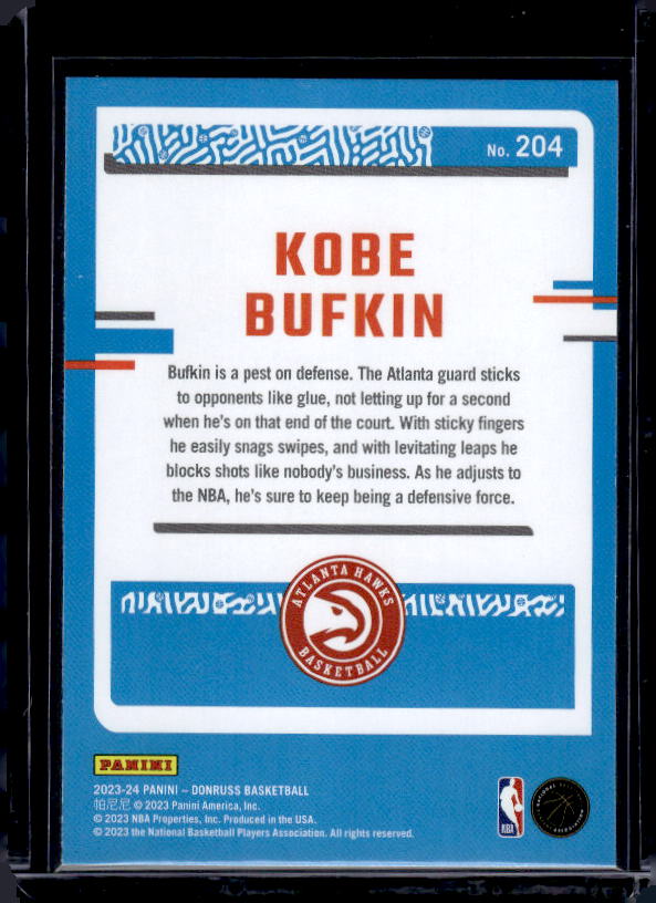 2023-24 Donruss #204 Kobe Bufkin Green Laser Holo